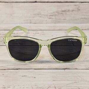 Tifosi Swank Sunglasses Lime Green Translucent Frame Sport Lifestyle Eyewear